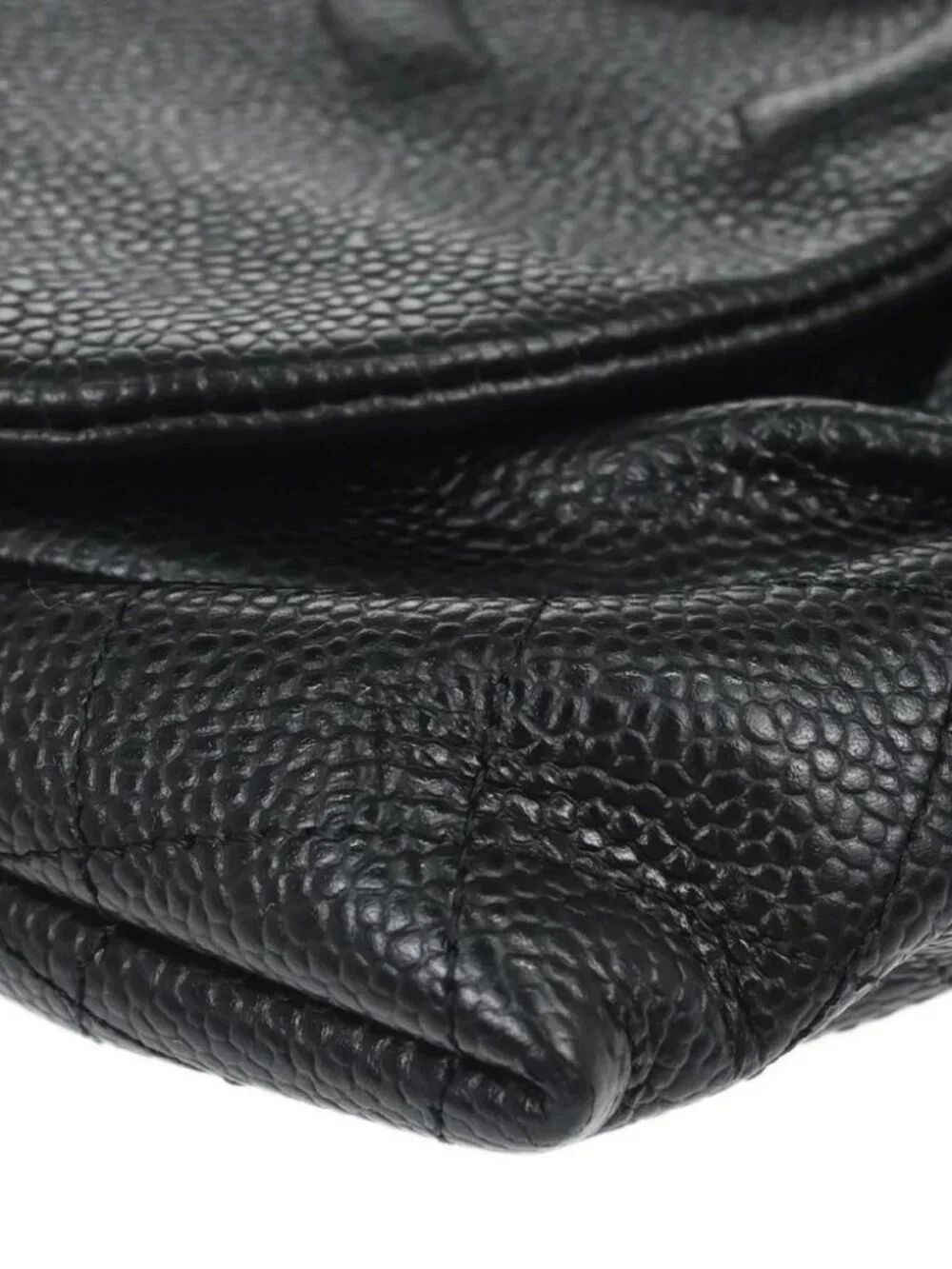 Chanel Black Calfskin Half Moon Flap WOC Wallet on Chain Shoulder Bag